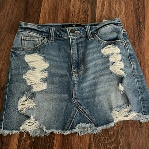 Hollister High rise Jean Skirt